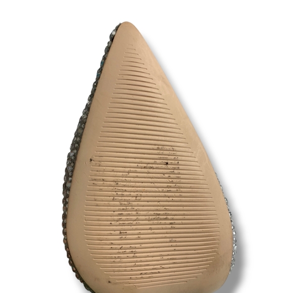 NWOB Steve Madden Vivy Rhinestone Pointed Clear Flared Heel Booties size 7 - Picture 11 of 12